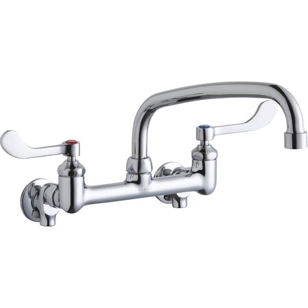 Elkay Elkay 8" Centers WFaucet 10" Arc Tube Spout 4" Wsbld Hdl Inlet+Stop LK940AT10T4S